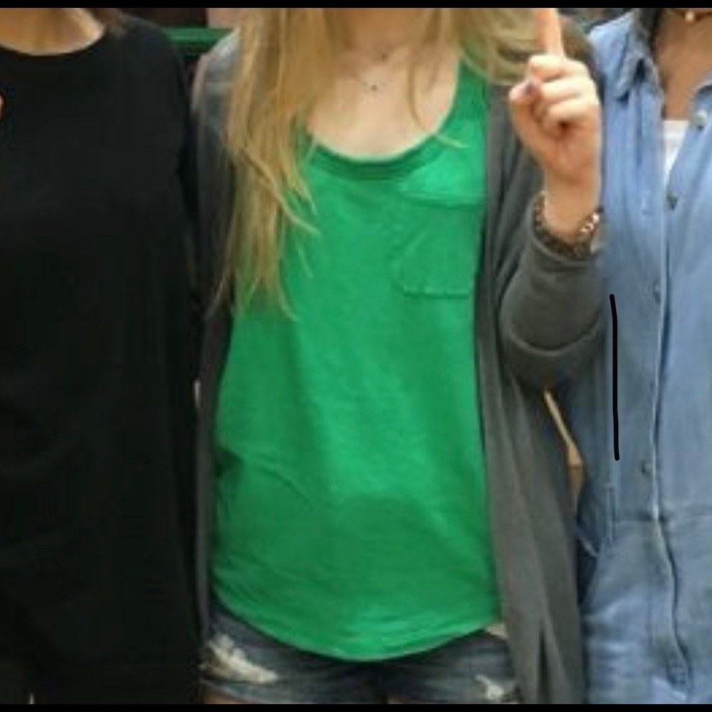J. Crew Green Tank Top with Pocket
